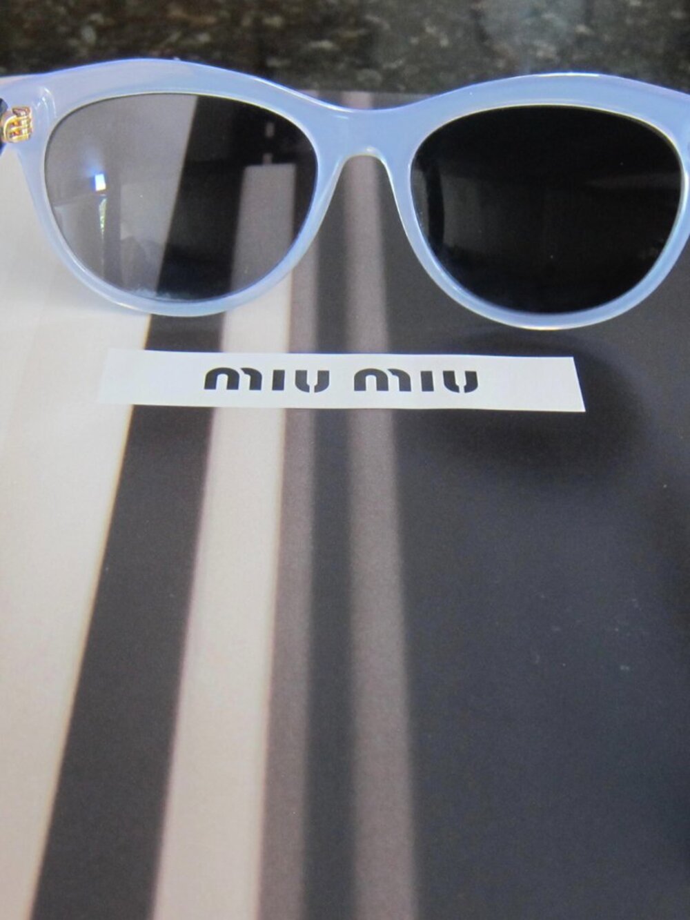 MIU MIU CRYSTAL ROCK SUNGLASSES VIOLET VMU O8N TKV-101 AMAZING! - Picture 6 of 9